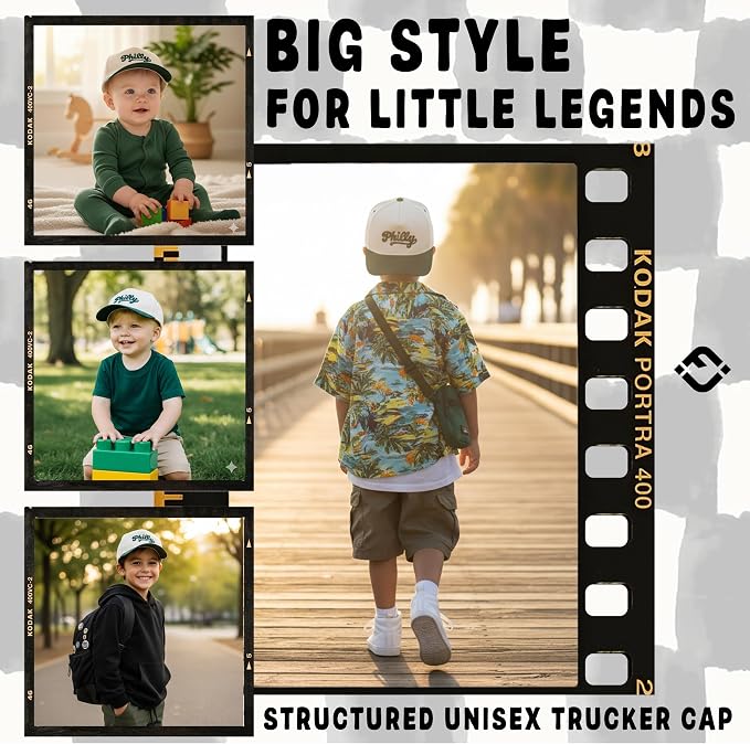 Funky Junque Premium Kids Trucker Hat Vintage Snapback Baseball Cap - Image 2