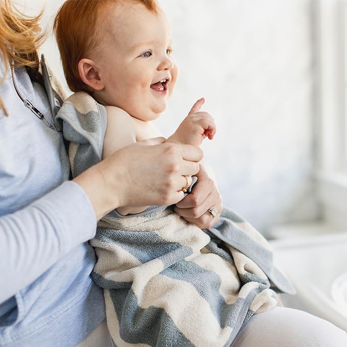 Burt's Bees Baby Hooded Woven Terry Towels Organic Cotton, Unisex Bath - Image 3