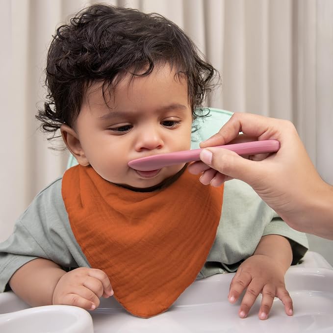 Muslin Baby bibs for drooling and teething, 100% cotton, Bibs for baby girl - Image 4