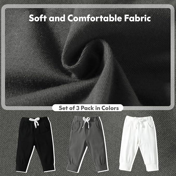 DREAM BUS Pack of 3 Toddler Jogger Pants - Image 5