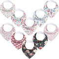 10-Pack Organic Baby Bandana Bibs by KeaBabies