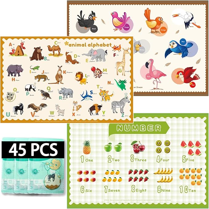 45 Pack Sticky Disposable Placemats by KAshack