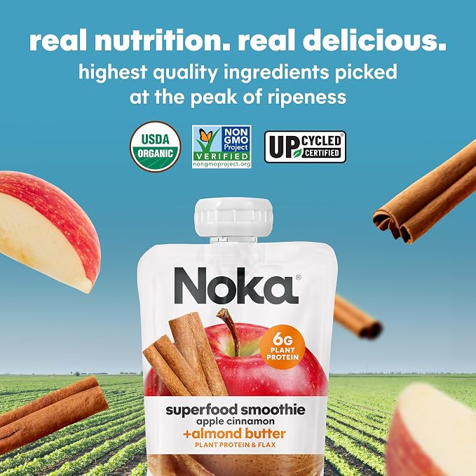 Noka Superfood Fruit Smoothie Pouches, Organic Applesauce Pouches - Image 7