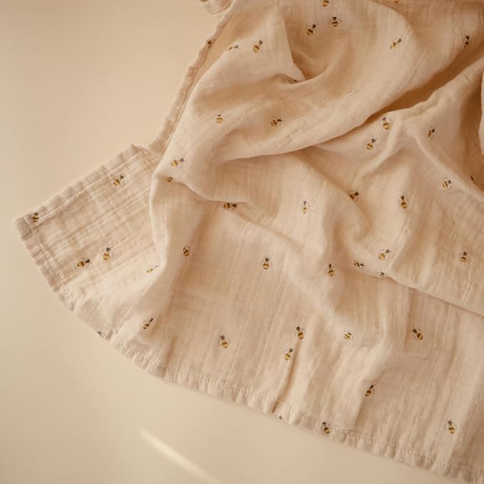 mushie Muslin Baby Swaddle Blanket | 100% Organic Cotton - Image 2