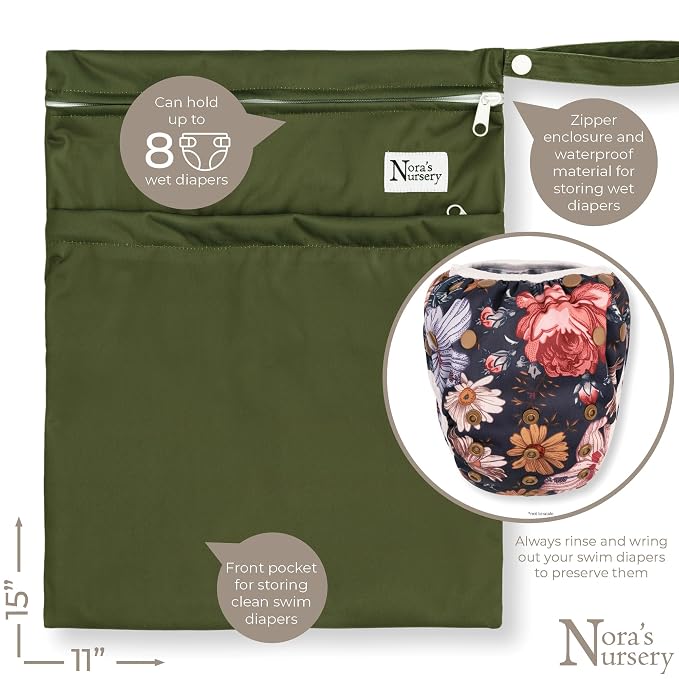 Nora's Nursery Reusable Swim Diapers and Wet Bag - Image 6
