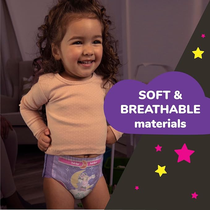 Pull-Ups Girls' Nighttime Potty Training Pants, Training Underwear, 68 Ct - Image 8