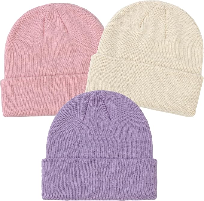 YMYDYFC Baby Beanie 3Pack Toddler Beanie Infant Knit Hat Baby Winter Hats - Image 2