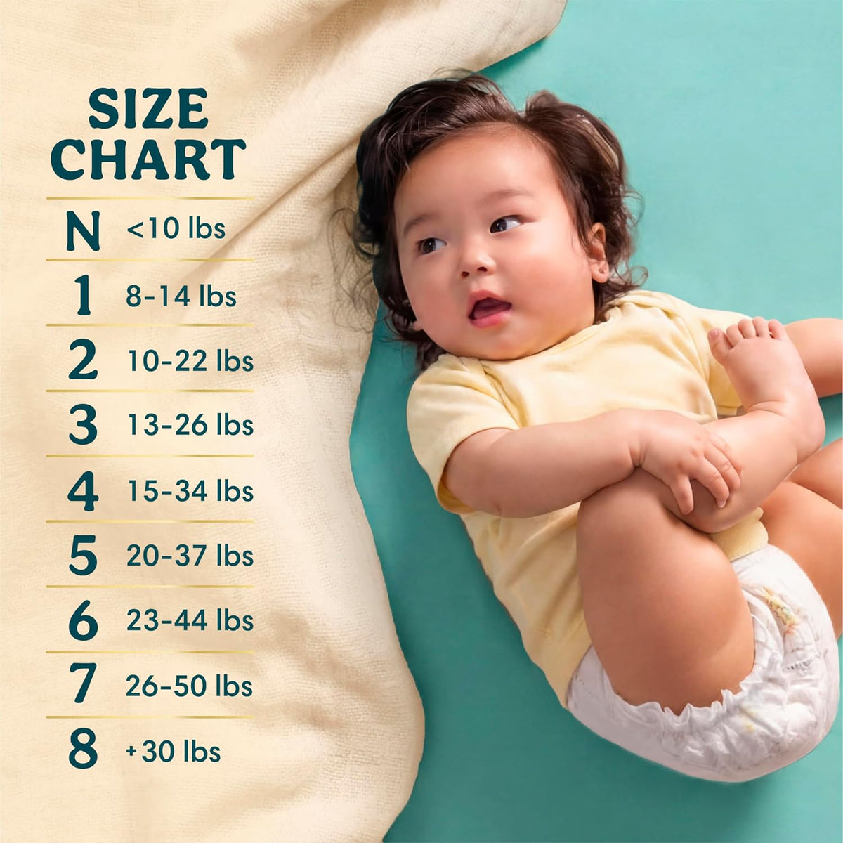 Swaddlers Diapers, Size 4 (15-34 lbs), 150 Count, Fragrance Free, Hypoallergenic, Absorbent, Pediatrician Recommended, Skin Safe