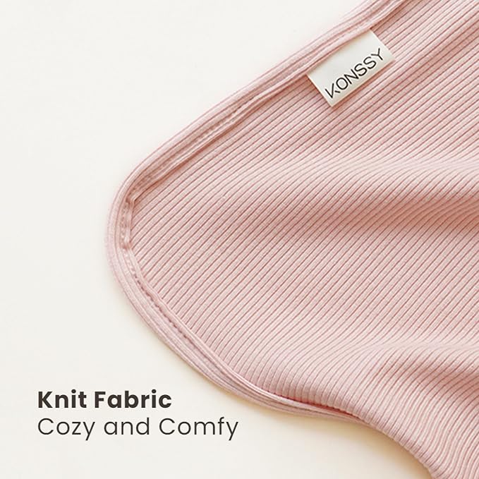 Konssy Knit Baby Blanket 2 Pack, Soft Ribbed Swaddle Receiving Blankets - Image 2