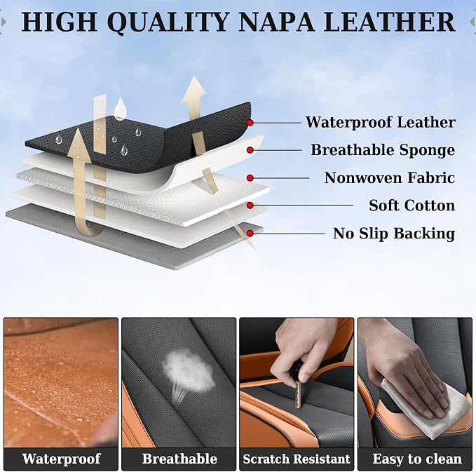 Coverado Universal Seat Covers Full Set, 5 Seats Universal Seat Covers - Image 7