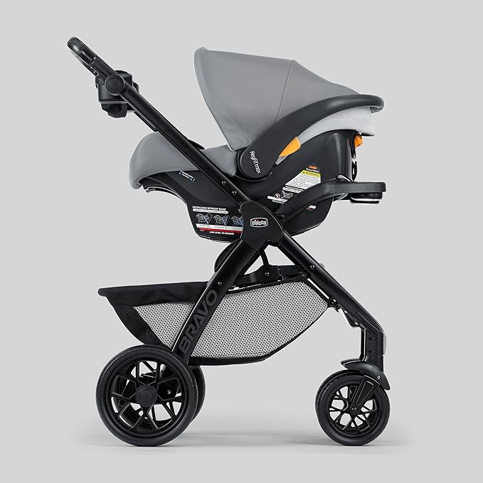 Chicco Bravo LE ClearTex Trio Travel System, Bravo Primo Quick-Fold Stroller - Image 3