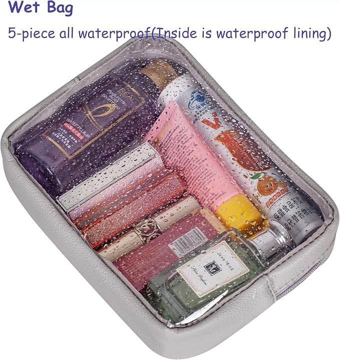 TSA Approved 5-Piece Diaper Bag Organizer Pouch Set Clear Waterproof TPU Kids - Image 4