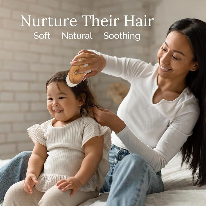 Natemia Soft Bristle Baby Hair Brush Set - Image 2