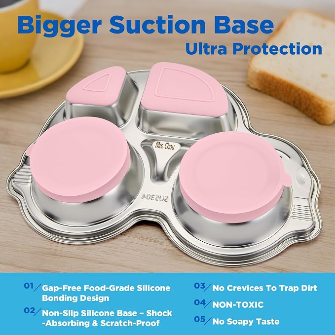 Stainless Steel Baby Suction Plates: Divided Plates Designed - Image 9