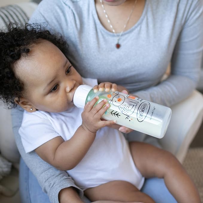 Dr. Brown's Natural Flow Anti-Colic Options+ Narrow Baby Bottle, Pig & Frog - Image 15