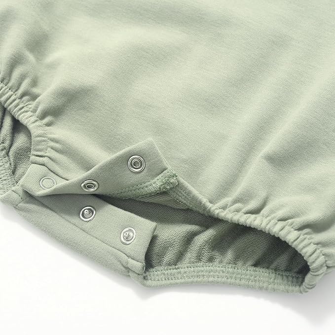 Bafeicao Baby Boy Girl Sweatshirt Romper Organic Cotton Solid Color Long Sleeve - Image 3