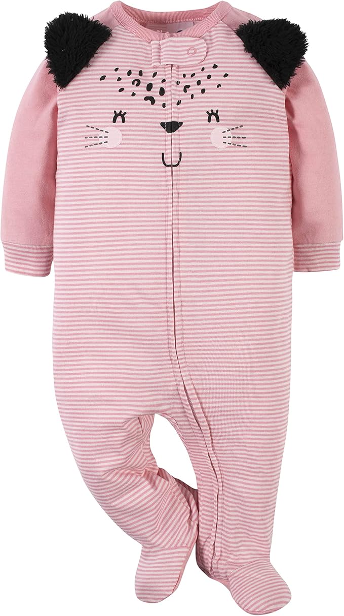 Gerber Baby Girls 4 Pack Sleep 'N Play Footie - Image 2