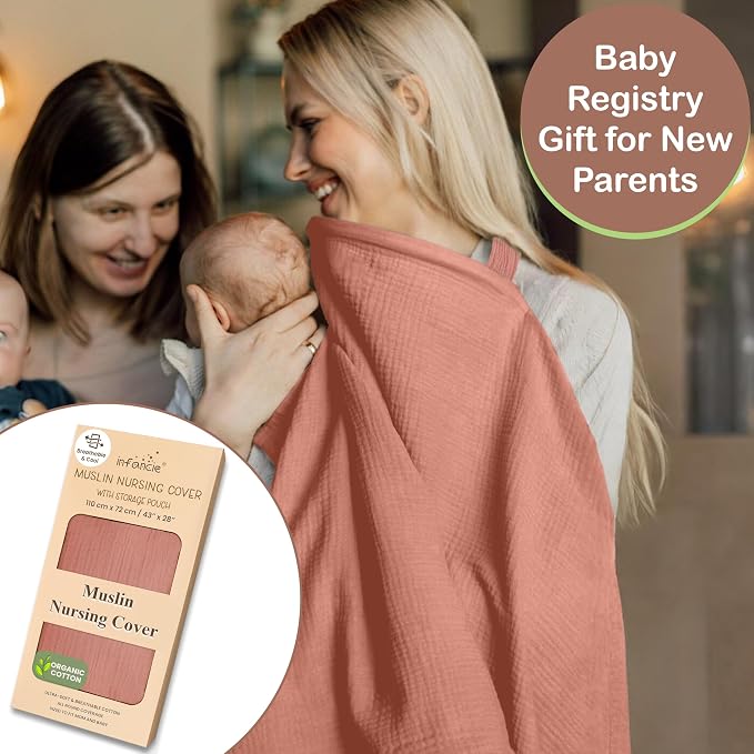 Premium Organic Breathable Muslin Nursing Cover - Image 5