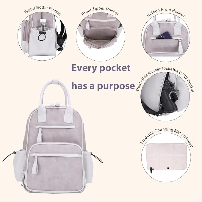 JESSIE & JAMES Saturday EDC Diaper Bag Backpack Multi Function Diaper Bag - Image 2