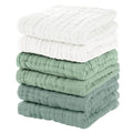 Muslin Baby Washcloths 6 Pack, 100% Cotton Wash Cloths by Unnivoll