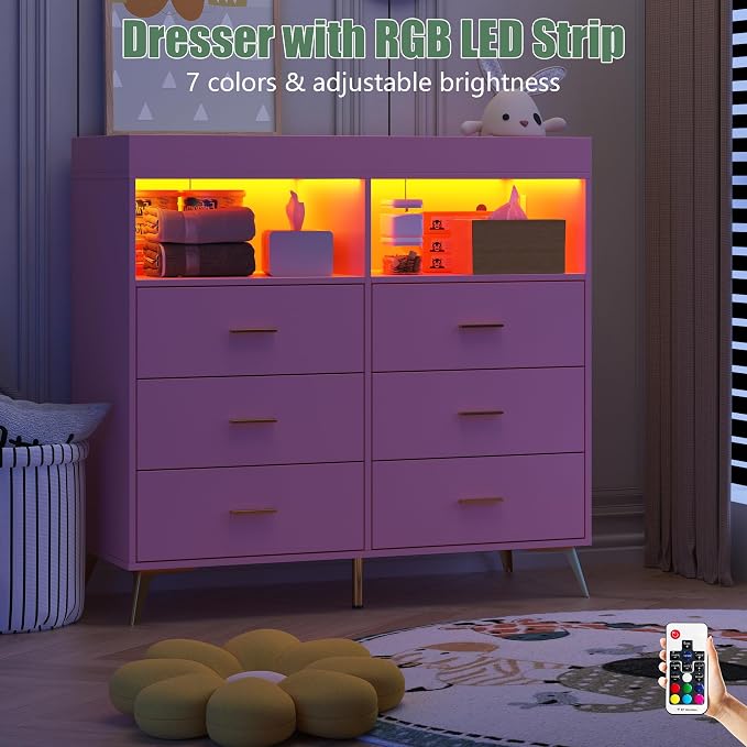 Changing Table Dresser with Drawers, Baby Dresser with Changing Table Top - Image 5