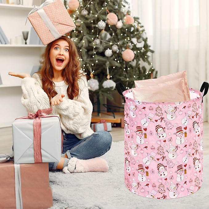 Round Laundry Hamper Storage Basket Laundry Organizer Storage Bins Clothes and - Image 3
