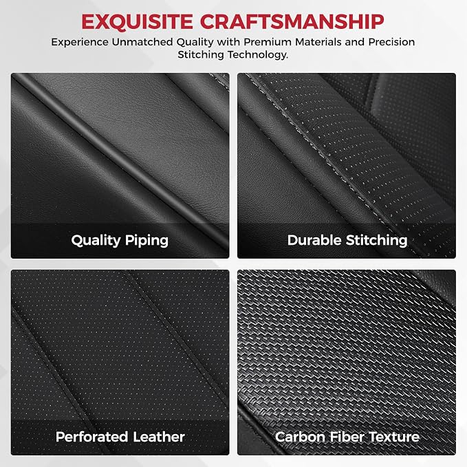 FREESOO Black Car Seat Covers Full Set - Image 9