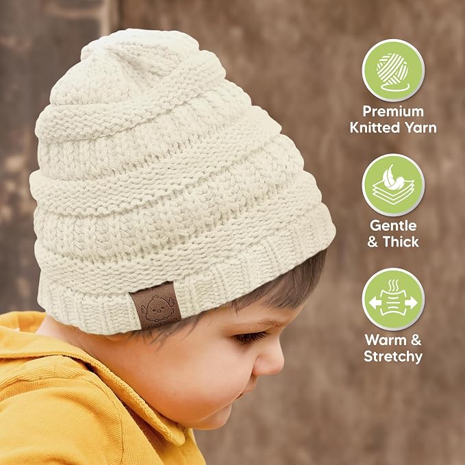 3-Pack Baby Beanies for Boys, Girls - Image 4