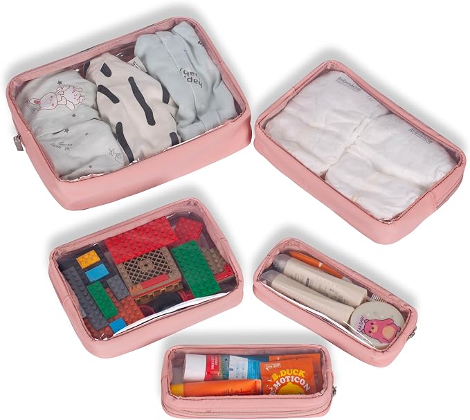 TSA Approved 5-Piece Diaper Bag Organizer Pouch Set Clear Waterproof TPU Kids - Image 6