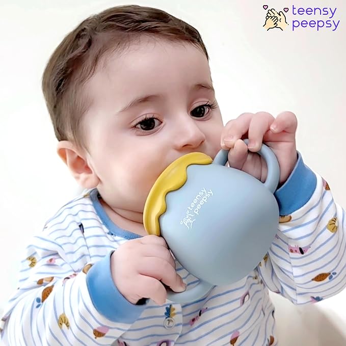 Honey Jar Pot 3-in-1 Silicone Training Cup 8.5oz, Unisex Baby Sippy Cup - Image 4