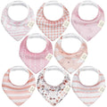 8-Pack Organic Baby Bandana Bibs by KeaBabies