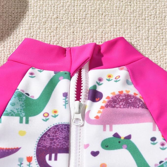 Aalizzwell Baby Girls Long Sleeve One Piece Bathing Suit - Image 4