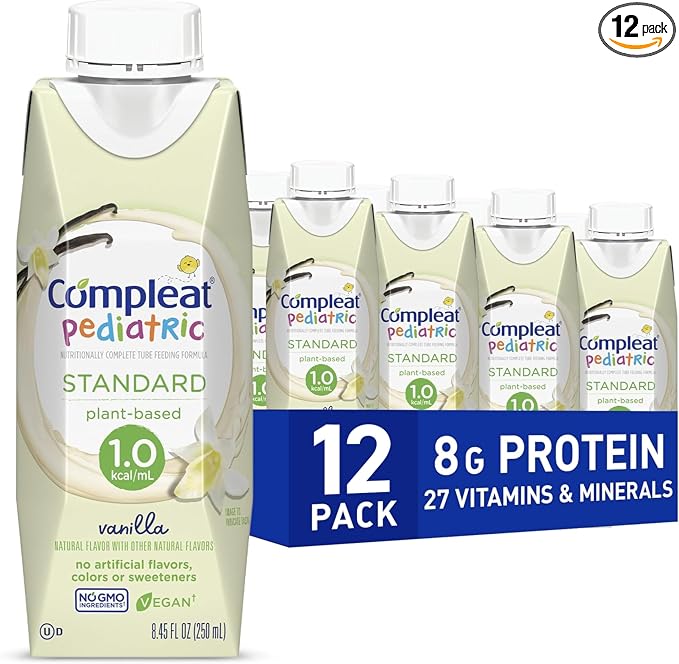 Compleat Pediatric Standard 1.0 Plant-Based Vanilla Nutrition Shake, 8g of by Compleat
