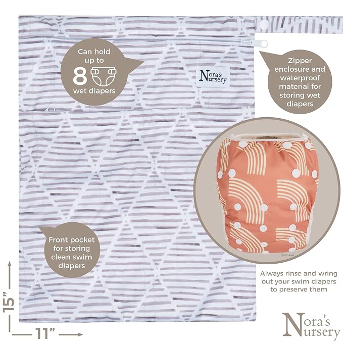 Nora's Nursery Reusable Swim Diapers and Wet Bag - Image 6