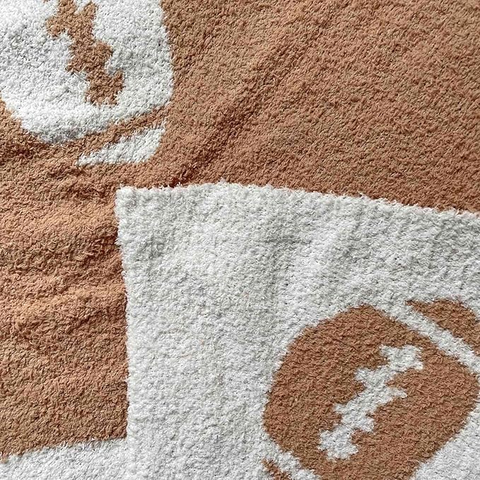Cozy Football Pattern Blanket Perfect Lightweight Bedding - Image 4