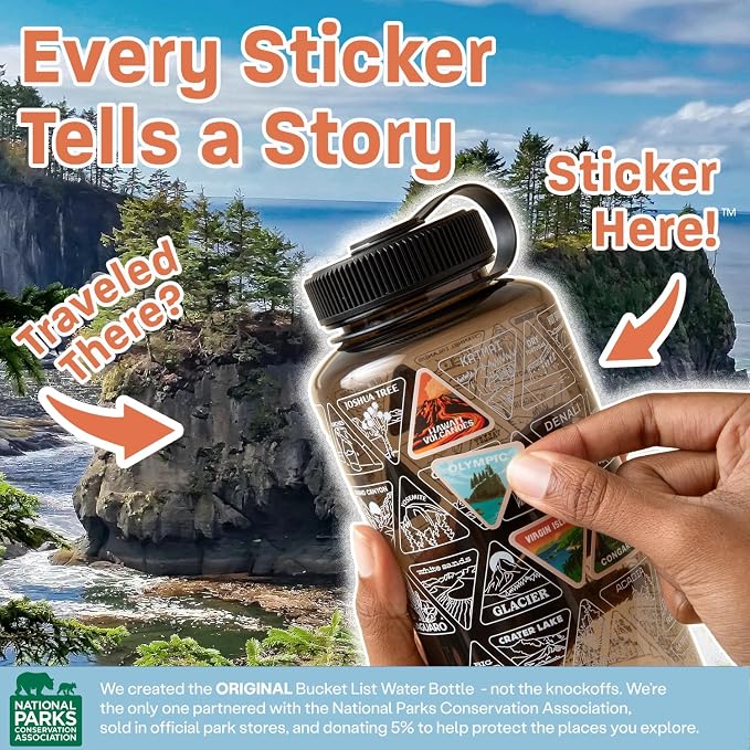 Wondery The Original Parks of the USA® Wide Mouth Adventure Bucket List Bottle - Image 2