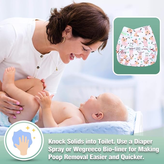 wegreeco Cloth Diapers 6 Pack - Image 5