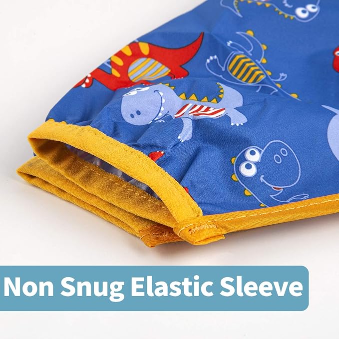Long Sleeve Bibs For Babies 6-24 Months Full Coverage Shirt Bib for Baby Boys - Image 5