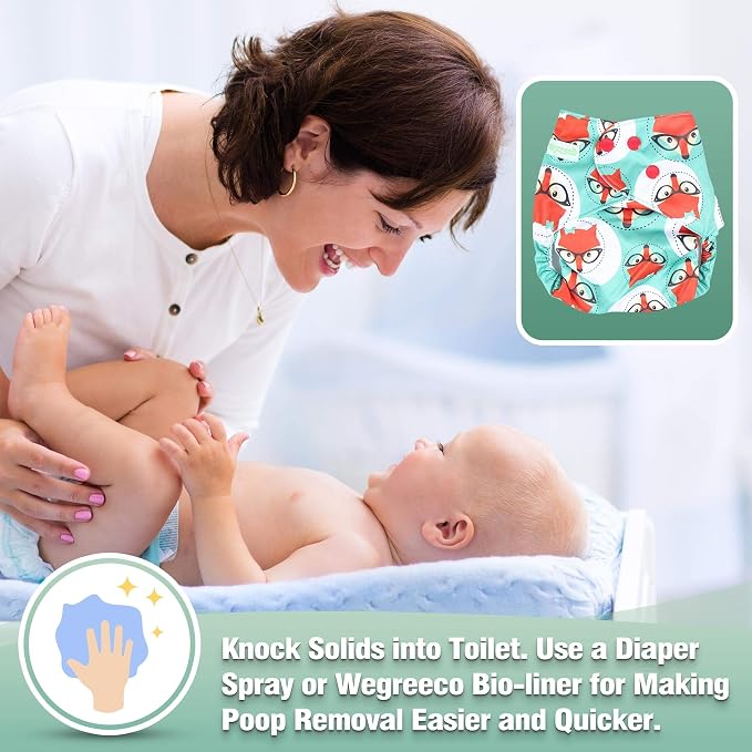 wegreeco Cloth Diapers 6 Pack - Image 5