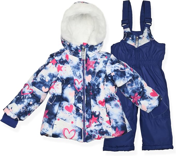 Arctic Quest Little Girls Bib Snow Pants and Ski Jacket Water-Resistant Snowsuit by ArcticQuest