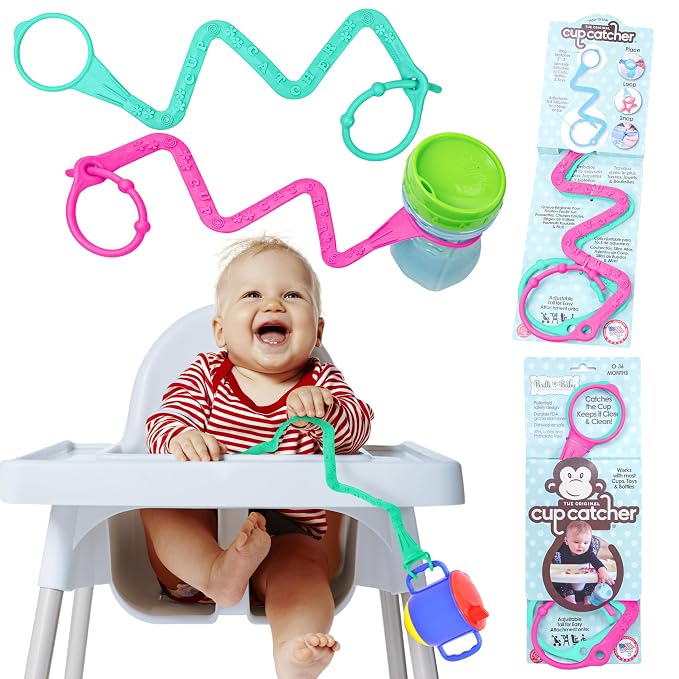 Brilli Baby Cup Catcher Patented Safety Tether Strap, Attach Sippy Cups by BrilliBaby