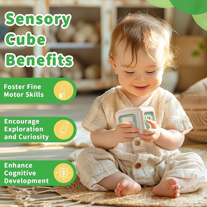Busy Cube Toy, Sensory Toys for Toddlers 1-3, Baby Car Seat Toys 12-18 Months - Image 5
