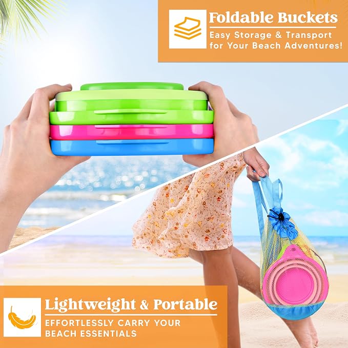JOYIN 3 Packs Foldable Pail Bucket - Image 3