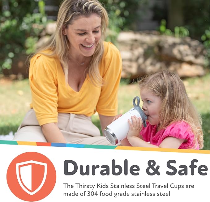 Nuby Thirsty Kids No Spill Flip-It Reflex Stainless Steel Travel Cup or Water - Image 8