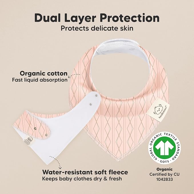 10-Pack Organic Baby Bandana Bibs - Image 2