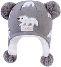 LANGZHEN Toddler Kids Infant Winter Hat, Earflap Knit Warm Cap Fleece Lined by LANGZHEN