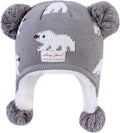 LANGZHEN Toddler Kids Infant Winter Hat, Earflap Knit Warm Cap Fleece Lined by LANGZHEN