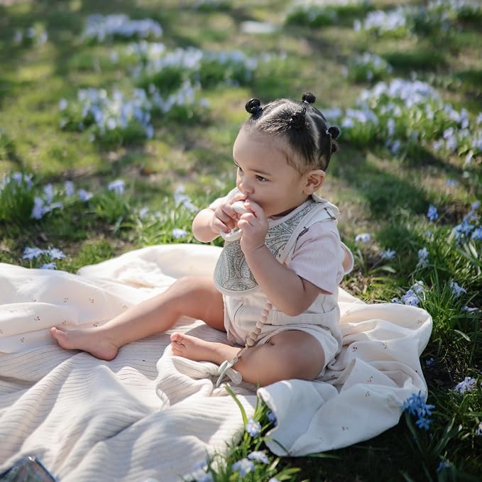 mushie Muslin Baby Swaddle Blanket | 100% Organic Cotton - Image 4