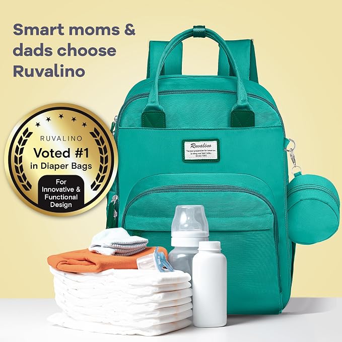 RUVALINO Diaper Bag Backpack-Multifunction Baby Travel Bag - Image 6
