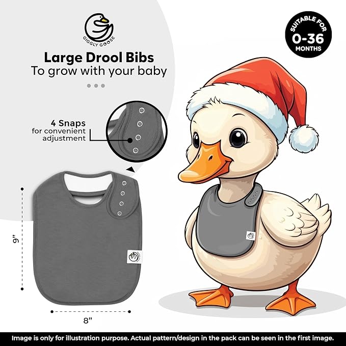 3 Pack Baby Bibs for Boys & Girls | Cotton, Absorbent Drooling & Teething Bib | - Image 4